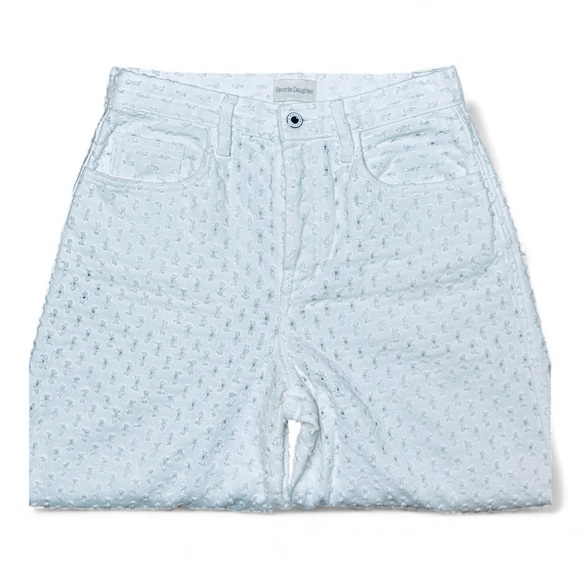 Favorite Daughter womens The Masha Super High Waist Wide Leg Jeans White Sz 27 - Picture 9 of 12